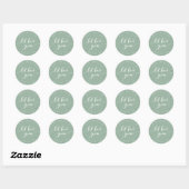 Sticker Rond Script Relax Laisser l'amour grandir Mariage de co (Feuille)