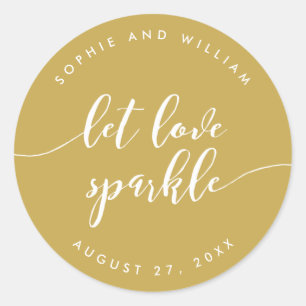 Sticker Rond Script Relax Laisser Lover Sparkle Custom Color Ma