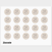 Sticker Rond Script romantique Mariage Brown (Feuille)