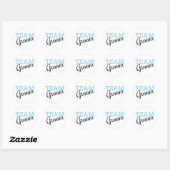 Sticker Rond Script Team Groom (Feuille)