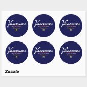 Sticker Rond Script Vancouver (Feuille)