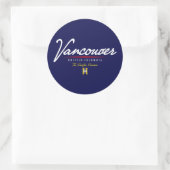 Sticker Rond Script Vancouver (Sac)