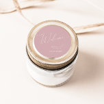 Sticker Rond Script Whimsical | Dusty Rose Mariage Bienvenue<br><div class="desc">Voici notre magnifique script lunatique | mariage rose poussiéreux bienvenue autocollant rond classique parfait pour votre simple fête de printemps de boho moderne. Notre design élégant comprend une palette de couleurs vives et pastel avec un script de calligraphie vintage et chic. Que vous préfériez un style minimaliste ou classique, notre...</div>