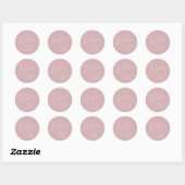 Sticker Rond Script Whimsical | Dusty Rose Mariage Bienvenue (Feuille)