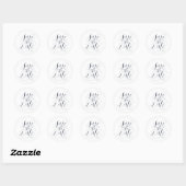 Sticker Rond Script Whimsical Enregistrer La Date (Feuille)
