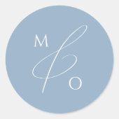 Sticker Rond Script Whimsical | Sceau d'enveloppe de monogramme (Devant)