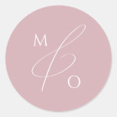 Sticker Rond Script Whimsical | Sceau d'enveloppe de monogramme (Devant)