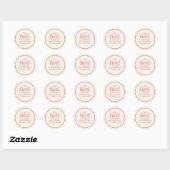 Sticker Rond Script Whimsical Simple Fun Jote Party Treat (Feuille)