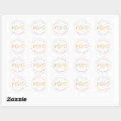 Sticker Rond Script XOXO Joyeuse Saint-Valentin Fête (Feuille)