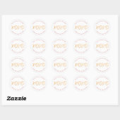 Sticker Rond Script XOXO Joyeuse Saint-Valentin Fête (Feuille)