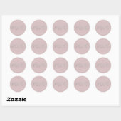 Sticker Rond Script XOXO Joyeuse Saint-Valentin Fête (Feuille)
