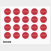 Sticker Rond Script XOXO Joyeuse Saint-Valentin Vacances (Feuille)