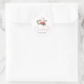 Sticker Rond Scripts d'ornement de Noël Mistletoe Red Green Pos (Sac)