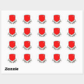 Sticker Rond Scroll Schwyz (Feuille)