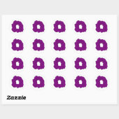 Sticker Rond scrunchie violette (Feuille)