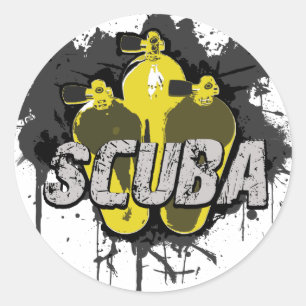 Sticker Rond Scuba