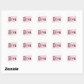 Sticker Rond SCUBA Diva (Feuille)