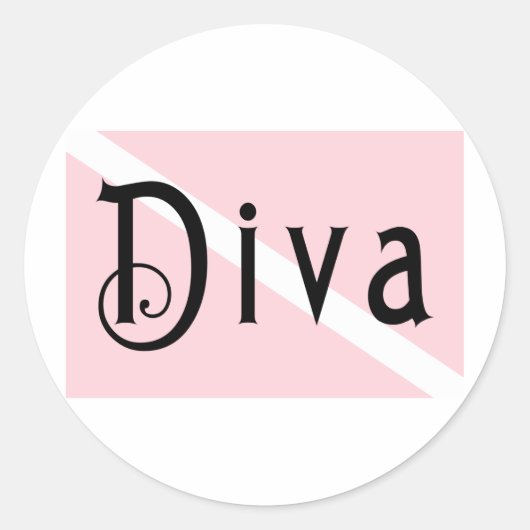 Sticker Rond SCUBA Diva (Devant)