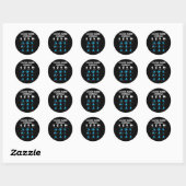 Sticker Rond Scuba Signaux à main Langue Signes de plongée Dive (Feuille)