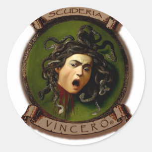 Sticker Rond Scuderia Vincero ! Méduse de Testa