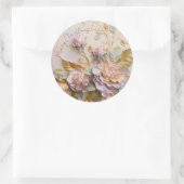 Sticker Rond Sculptures roses pour Noël (Sac)