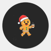 Sticker Rond Scy And Caffeinated Coffee Men Women Gingerbread C (Devant)