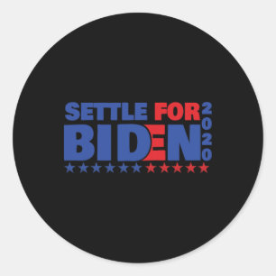 Sticker Rond Se contenter de Biden 