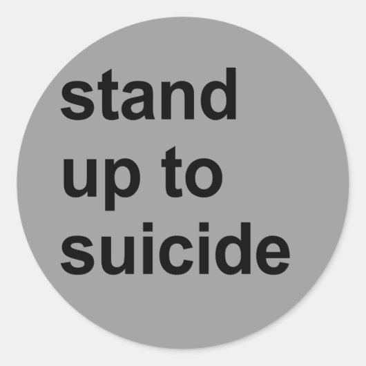 Sticker Rond se dresser contre le suicide (Devant)
