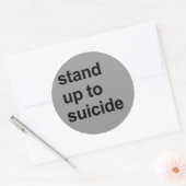 Sticker Rond se dresser contre le suicide (Enveloppe)