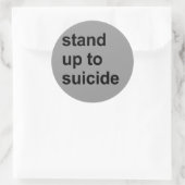 Sticker Rond se dresser contre le suicide (Sac)