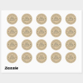 Sticker Rond Se marier Enregistrer la date Kraft Envelope Seal (Feuille)