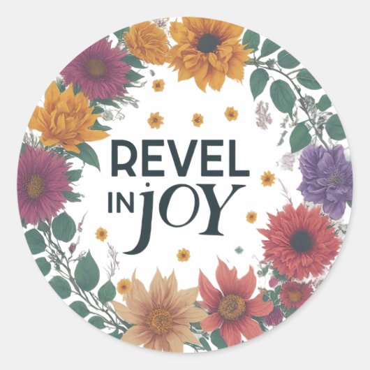 Sticker Rond se réjouir de l'autocollant en si cool (Devant)