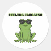 Sticker Rond Se sentir Frogish (Devant)