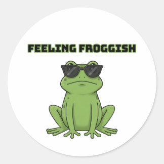 Sticker Rond Se sentir Frogish
