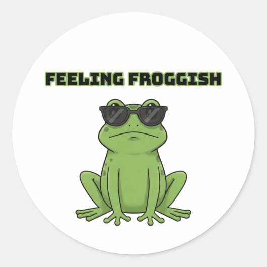 Sticker Rond Se sentir Frogish (Devant)