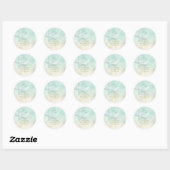 Sticker Rond Sea Foam Beach Wedding Starfish ID837 (Feuille)