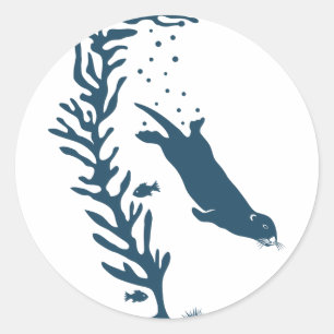 Sticker Rond Sea kelp