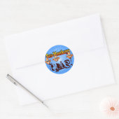 Sticker Rond Sea Monkeys Monkees Design (Enveloppe)