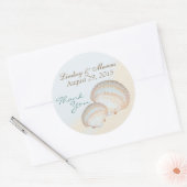 Sticker Rond Sea Shell Beach (Enveloppe)