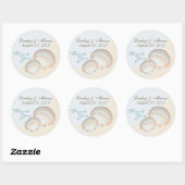 Sticker Rond Sea Shell Beach (Feuille)