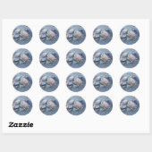 Sticker Rond Sea Shells Paradise Beach (Feuille)