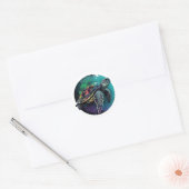 Sticker Rond Sea Turtle Beach Lover Ocean Animal Graphic  (Enveloppe)