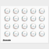 Sticker Rond Sea Wreath | Initiales des couples côtiers (Feuille)