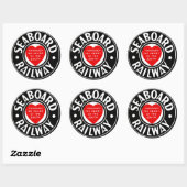 Sticker Rond Seaboard Air Line Railway Heart Logo (Feuille)