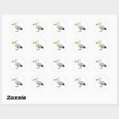Sticker Rond Seagull au naturel (Feuille)