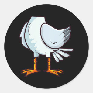 Sticker Rond Seagull drôle Halloween Costume de fête Cosplay Se
