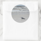 Sticker Rond Seagull on the Beach (Sac)