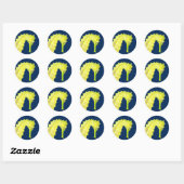 Sticker Rond Seahorse (Feuille)