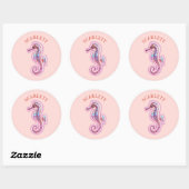 Sticker Rond Seahorse (Feuille)