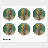 Sticker Rond Seahorse Serenade (Feuille)